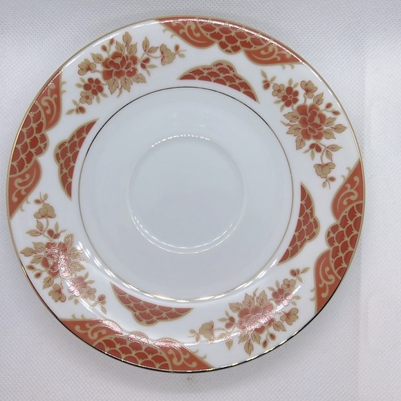 MIKASA EMPRESS FOOTED TEACUP AND SAUCER FINE CHINE VINTAGE L6009 - Picture 12 of 14